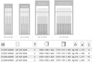 Casseforti per fucili LB GUN misure