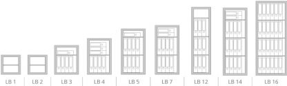 Cassaforte a mobile certificata LB 16/TC misure