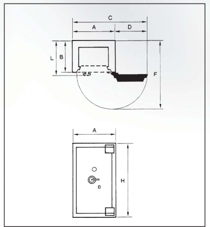 Casseforti a mobile EN1143-1 Leggere Grado III CF801L misure