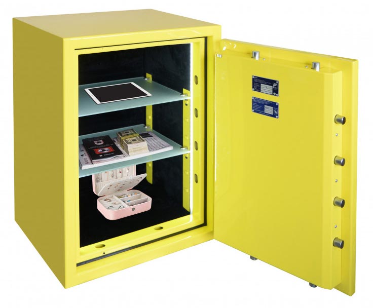 Casseforti a mobile CLE III 80 certificate EN 1143-1 gr III combi colore giallo