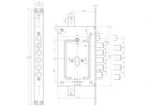 Doppia serratura per porta blindata a planare CR 2956 PE-DM